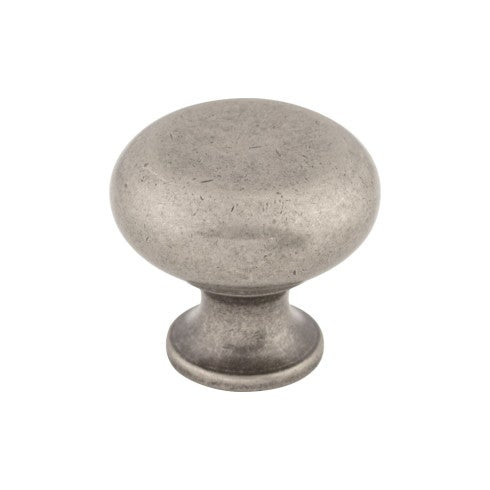 Top Knobs Flat Faced Knob 1 1/4" in Pewter Antique