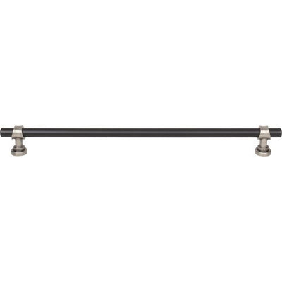 Top Knobs Bit Pull 12" c-c in Flat Black and Pewter Antique