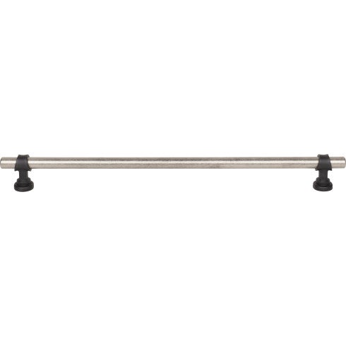 Top Knobs Bit Pull 12" c-c in Pewter Antique and Flat Black