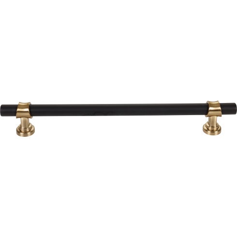 Top Knobs Bit Pull 18" c-c Appliance Pull in Flat Black and Honey Bronze