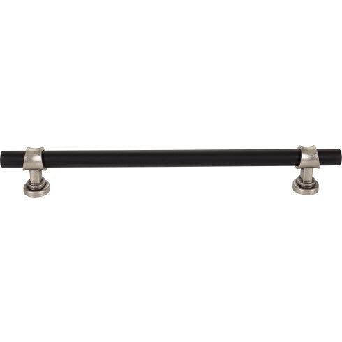 Top Knobs Bit Pull 18" c-c Appliance Pull in Flat Black and Pewter Antique