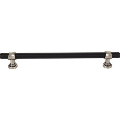 Top Knobs Bit Pull 18" c-c Appliance Pull in Flat Black and Pewter Antique