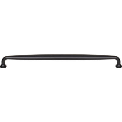 Top Knobs Charlotte Pull 12" c-c in Flat Black