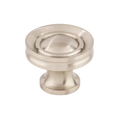 Top Knobs Button Faced Knob 1 1/4" in Brushed Satin Nickel
