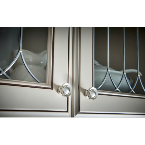 Top Knobs Button Faced Knob 1 1/4" in Brushed Satin Nickel