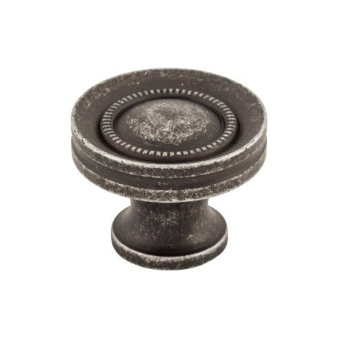 Top Knobs Button Faced Knob 1 1/4" in Black Iron