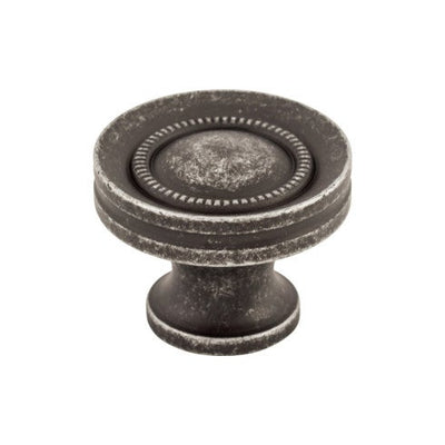 Top Knobs Button Faced Knob 1 1/4" in Black Iron