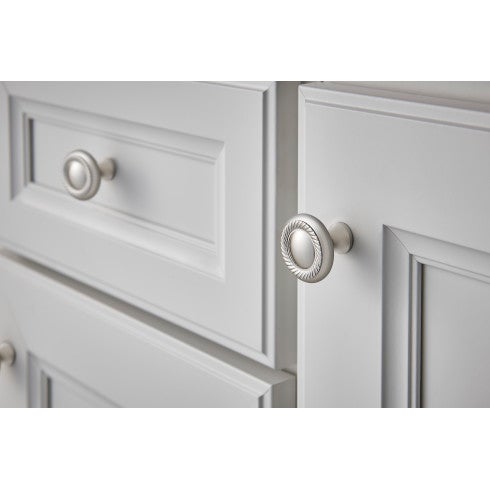 Top Knobs Swirl Cut Knob 1 1/4" in Brushed Satin Nickel