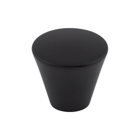 Top Knobs Cone Knob 1 1/16" in Flat Black