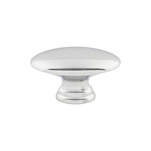 Top Knobs Flat Oval Knob 1 1/2" in Polished Chrome