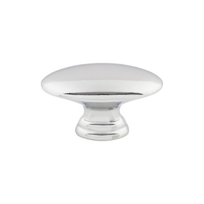 Top Knobs Flat Oval Knob 1 1/2" in Polished Chrome