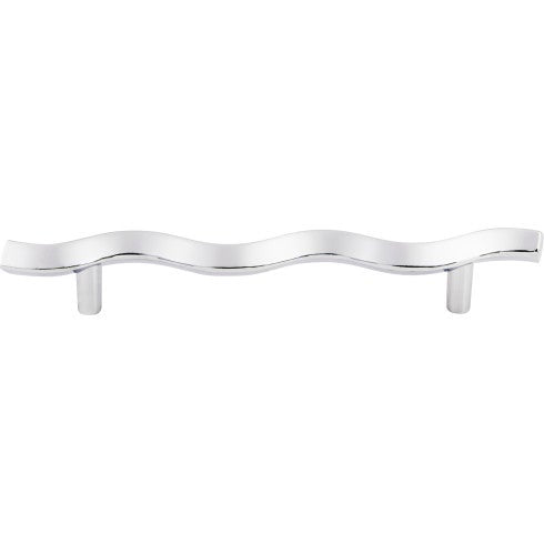 Top Knobs Wave Pull 5 1/16" c-c in Polished Chrome