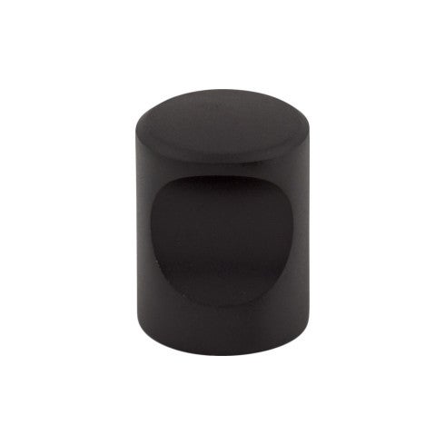 Top Knobs Nouveau Indent Knob 3/4" in Flat Black