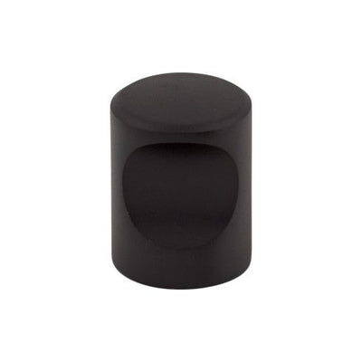 Top Knobs Nouveau Indent Knob 3/4" in Flat Black