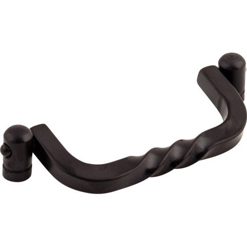 Top Knobs Twist Drop Pull 3 3/4" c-c in Patina Black