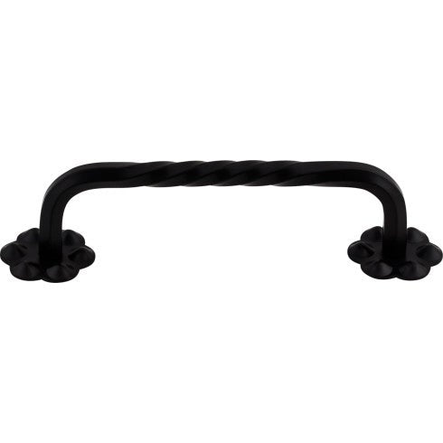 Top Knobs Thin Twist D Pull 3 15/16" c-c in Patina Black