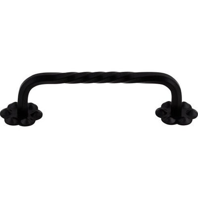 Top Knobs Thin Twist D Pull 3 15/16" c-c in Patina Black
