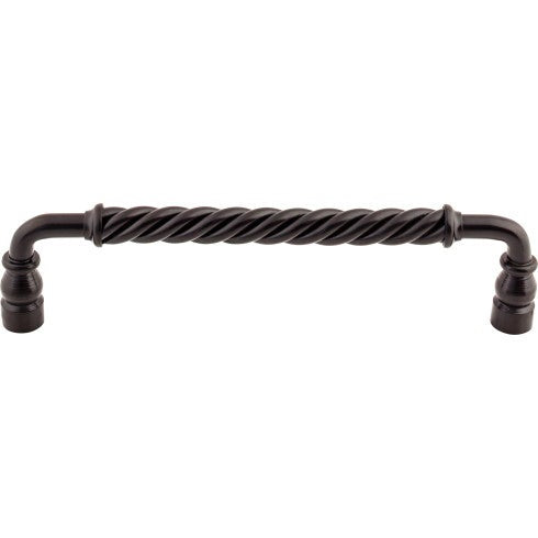 Top Knobs Twisted Bar Pull 8" c-c in Patina Black