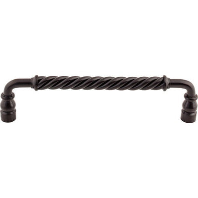 Top Knobs Twisted Bar Pull 8" c-c in Patina Black