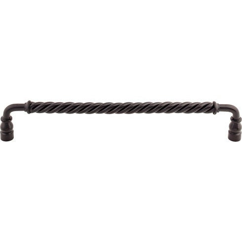 Top Knobs Twisted Bar Pull 12" c-c in Patina Black