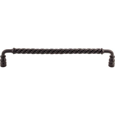 Top Knobs Twisted Bar Pull 12" c-c in Patina Black