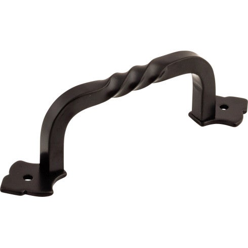 Top Knobs Fixed Norman Crest Pull 4" c-c in Patina Black