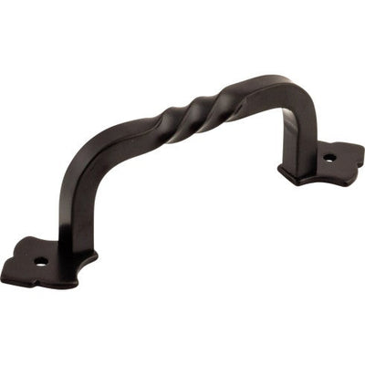 Top Knobs Fixed Norman Crest Pull 4" c-c in Patina Black