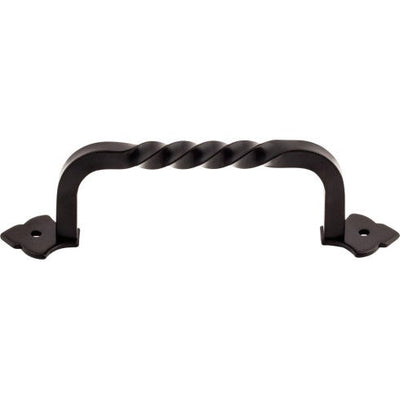 Top Knobs Fixed Norman Crest Pull 4 3/4" c-c in Patina Black
