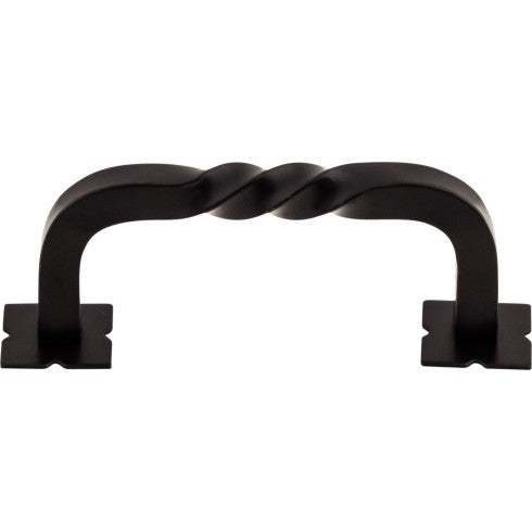 Top Knobs Normandy Twist Pull 3" c-c in Patina Black