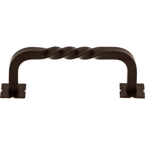 Top Knobs Square Twist D Pull 3 3/4" c-c in Oil Rubbed Bronze