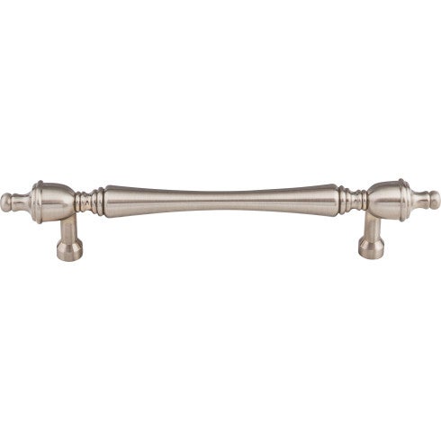 Top Knobs Somerset Finial Pull 7" c-c in Brushed Satin Nickel
