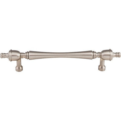 Top Knobs Somerset Finial Pull 7" c-c in Brushed Satin Nickel