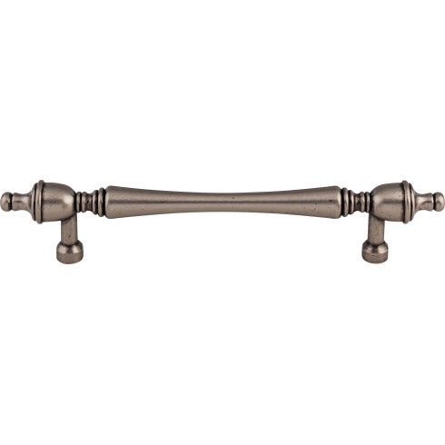 Top Knobs Somerset Finial Pull 7" c-c in Pewter Antique