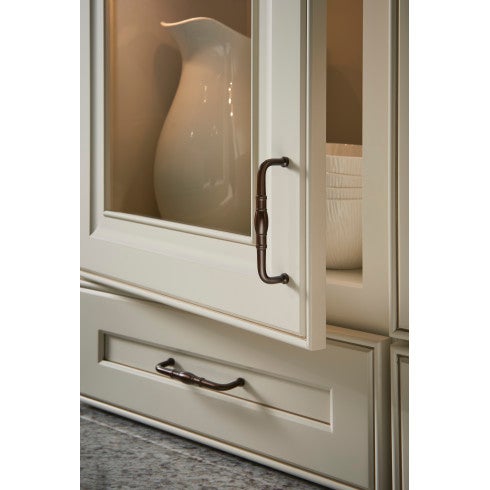 Top Knobs Normandy D Pull 7" c-c in Brushed Satin Nickel