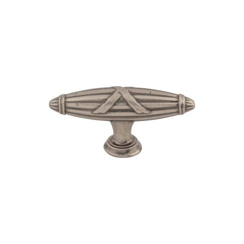 Top Knobs Ribbon & Reed T-Pull 2 3/4" in Pewter Antique