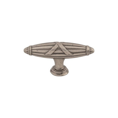 Top Knobs Ribbon & Reed T-Pull 2 3/4" in Pewter Antique