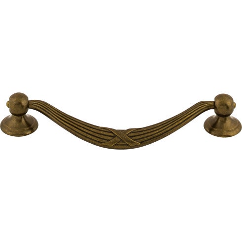 Top Knobs Ribbon & Reed Drop Pull 5 1/16" c-c in German Bronze