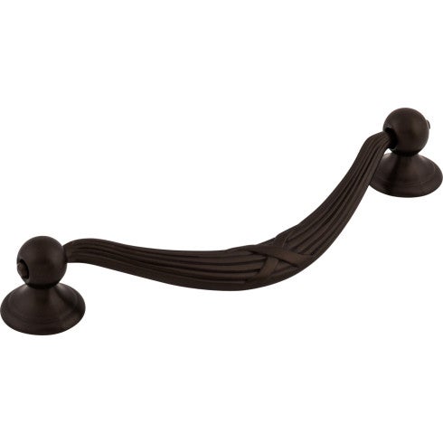 Top Knobs Ribbon & Reed Drop Pull 5 1/16" c-c in Oil Rubbed Bronze