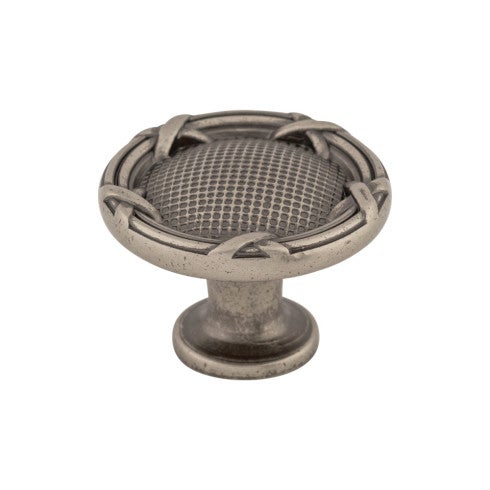 Top Knobs Ribbon & Reed Knob 1 1/4" in Pewter Antique