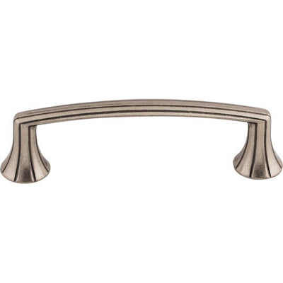Top Knobs Rue Pull 3 3/4" c-c in Pewter Antique