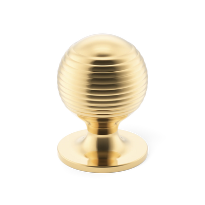 Armac Martin Merrick Cabinet Knob in 19mm / Polished Brass Unlacquered