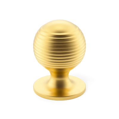 Armac Martin Merrick Cabinet Knob in 19mm / Satin Brass Lacquered