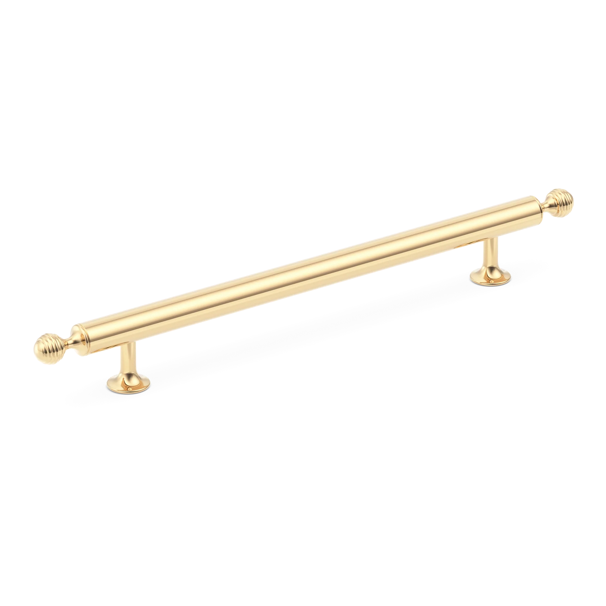 Armac Martin Merrick Cabinet Handle in 96mm / Polished Brass Unlacquered