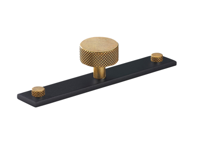 Armac Martin MIX Diamond Knurled Cabinet Knob & Backplate - Mixed Finish