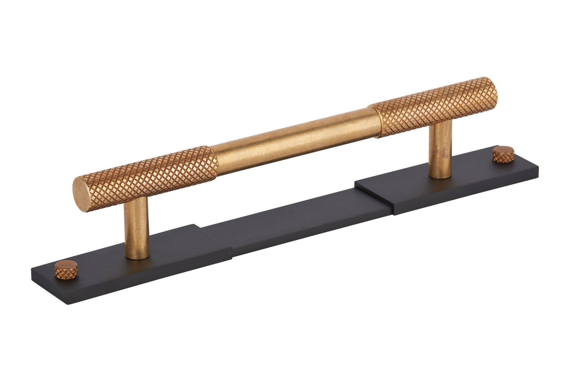 Armac Martin MIX Diamond Knurled Cabinet Handle & Backplate - Mixed Finish