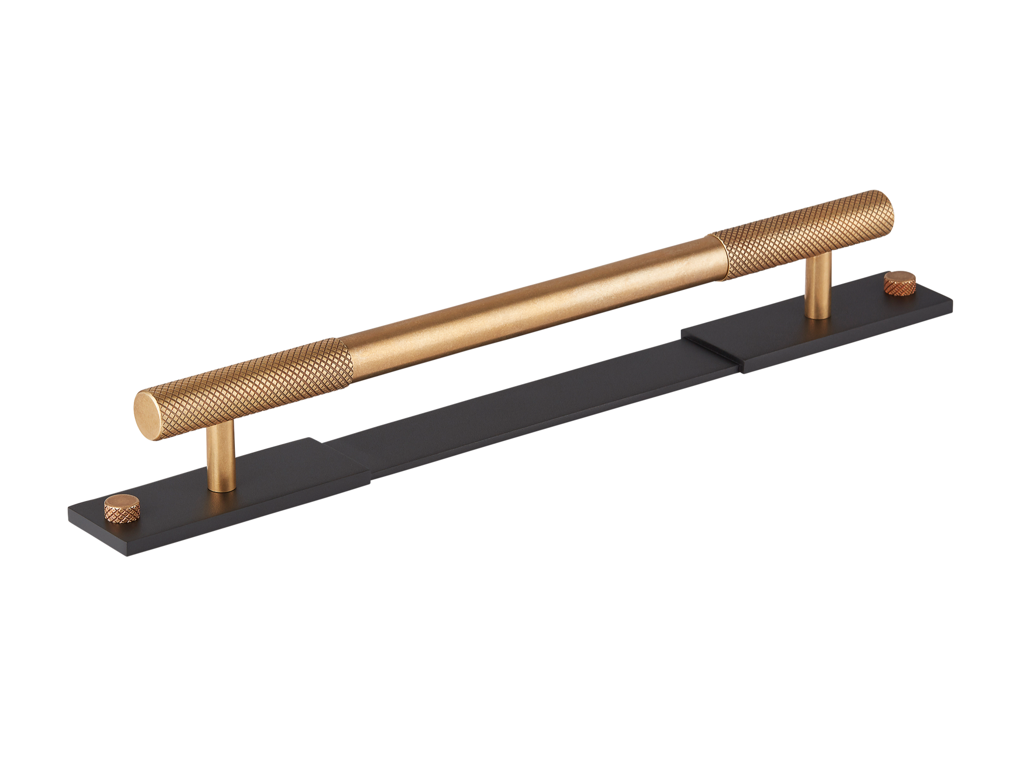 Armac Martin MIX Diamond Knurled Cabinet Handle & Backplate - Mixed Finish