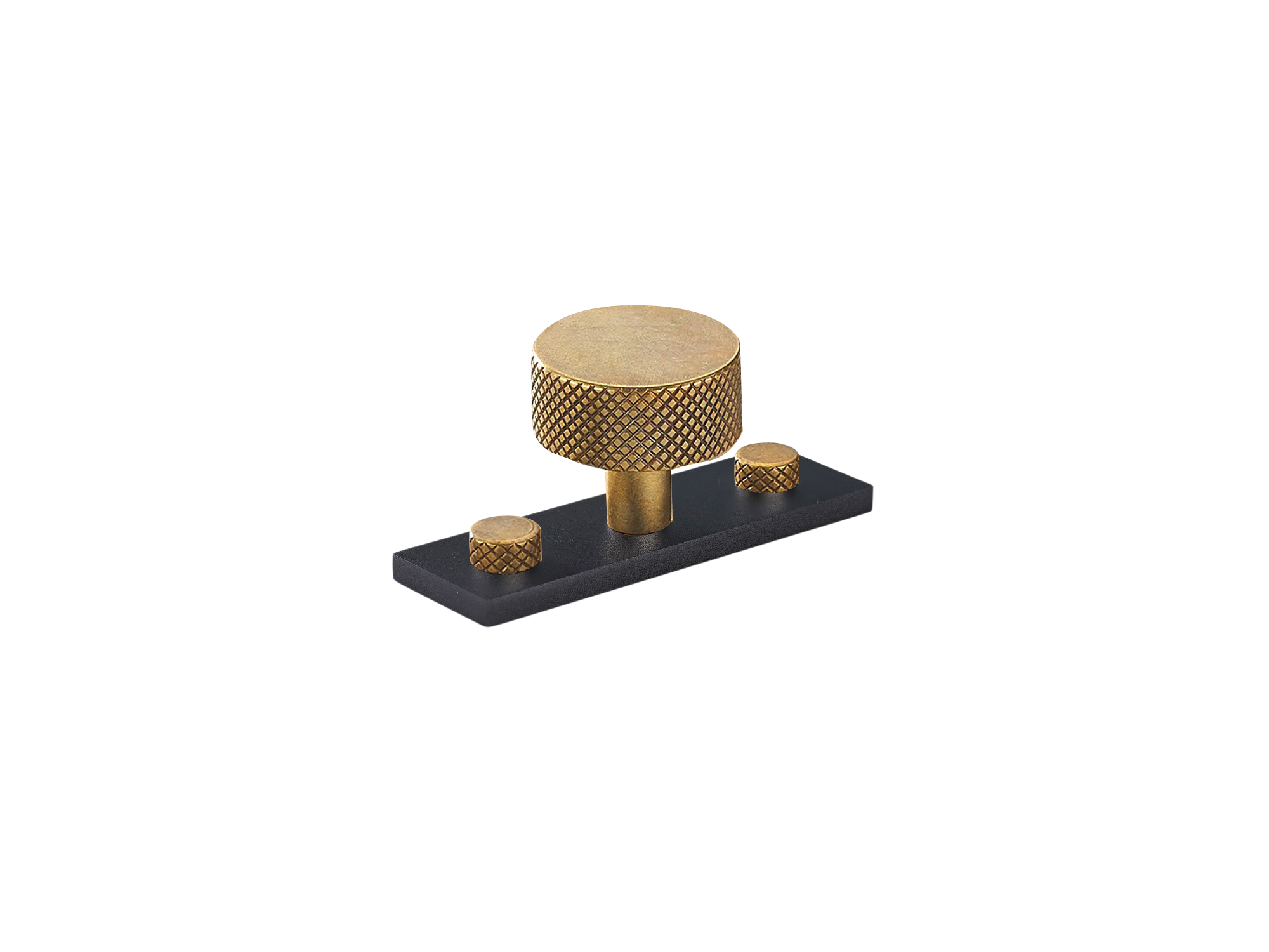 Armac Martin MIX Diamond Knurled Cabinet Knob & Backplate - Mixed Finish