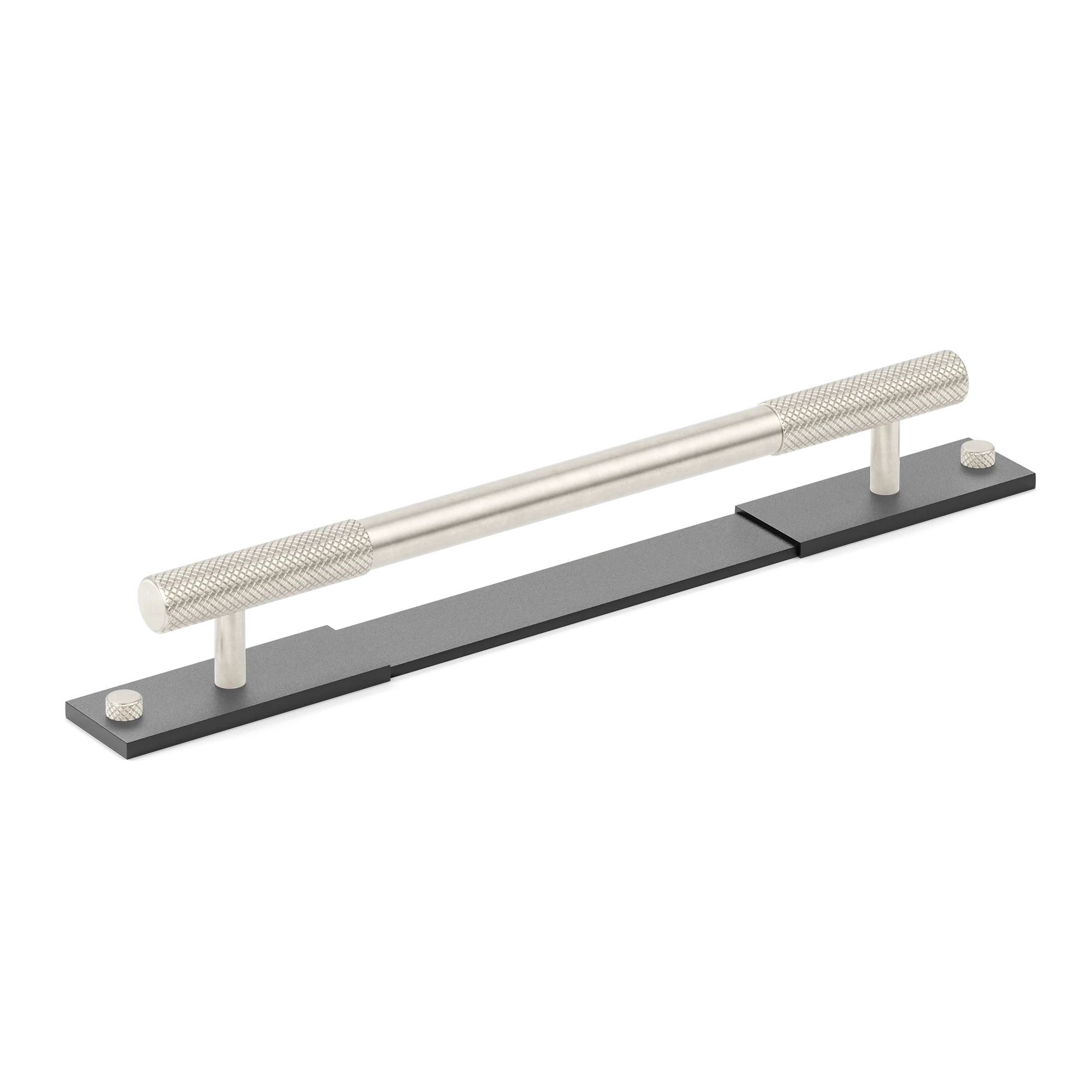 Armac Martin MIX Diamond Knurled Cabinet Handle & Backplate - Mixed Finish in 128mm