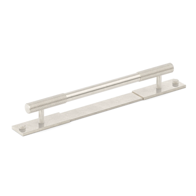 Armac Martin MIX Diamond Knurled Pull Handle & Backplate in 128mm / Barrelled Nickel Plate