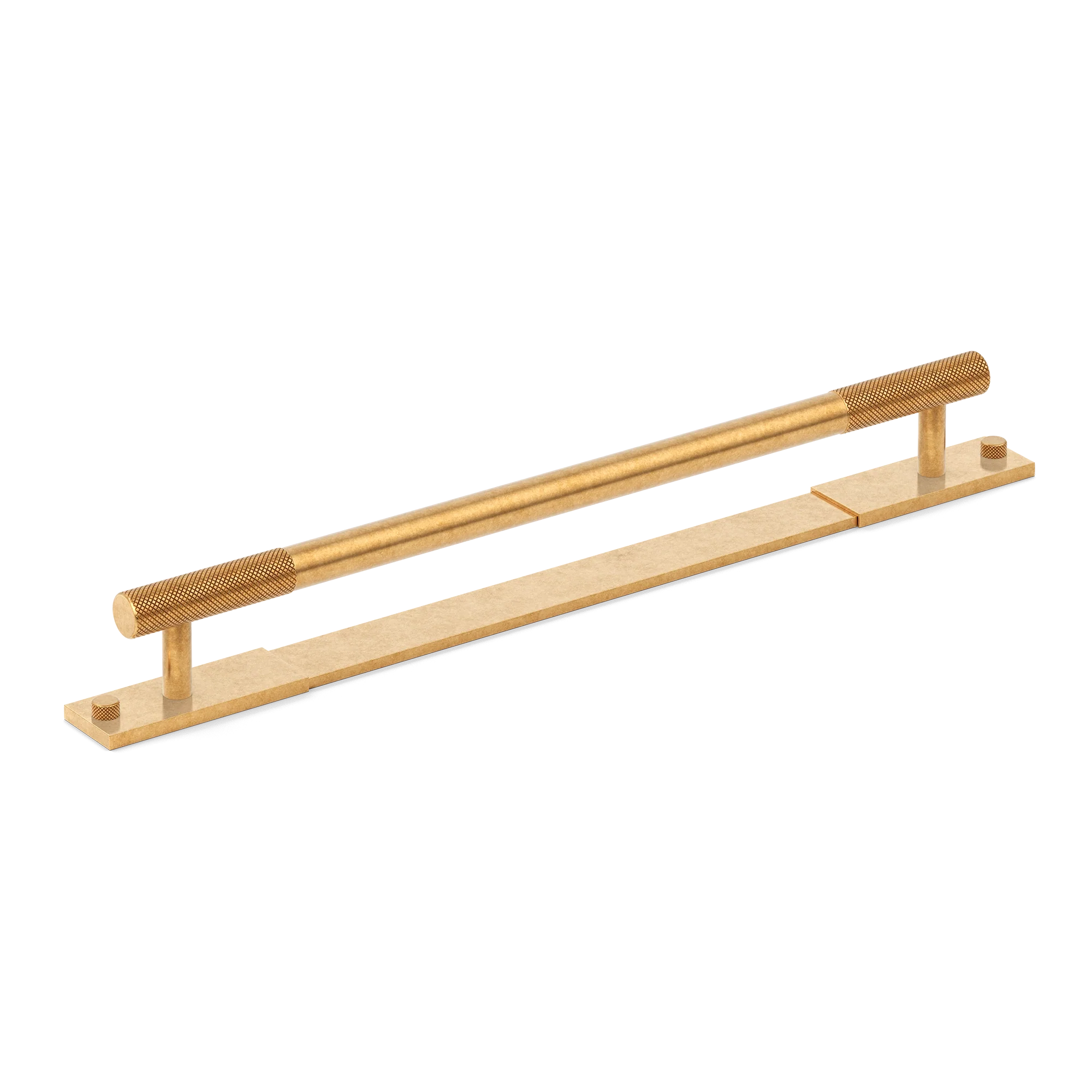 Armac Martin MIX Diamond Knurled Cabinet & Appliance Pulls in 384mm / Burnished Brass